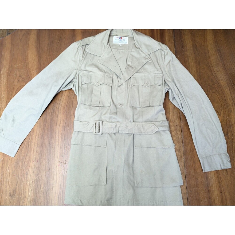 Vintage Flying Cross Jacket Mens Large Tropic Twill USAF Belted Field 60s 41 L